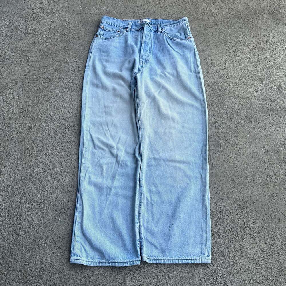 Levi's Premium Ribcage Straight Leg Light Wash Jeans